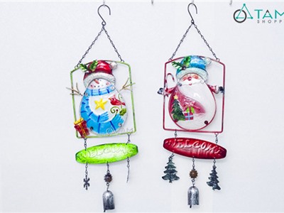 Bảng treo cửa Giáng sinh Vintage bằng thiếc X-BTRC-33